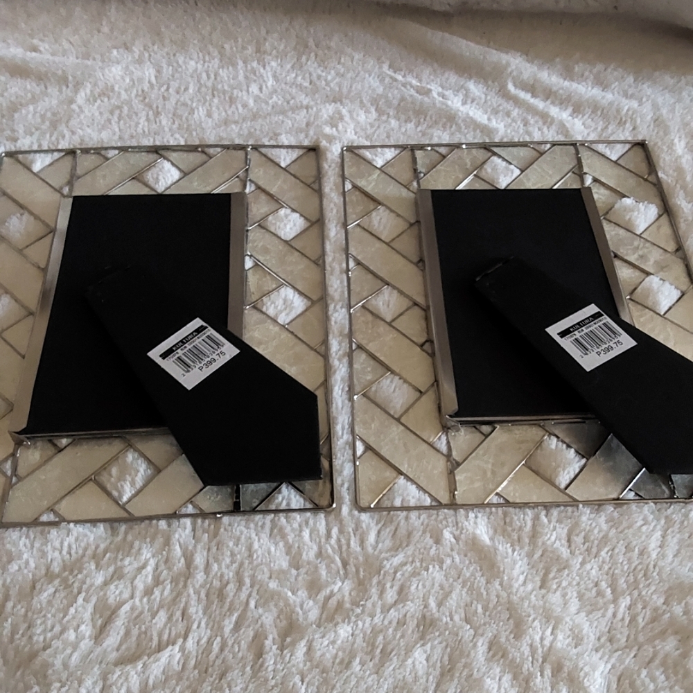 🌺 NWT Set of 2 Kultura Capiz Shell Picture Frames - Picture 6 of 8